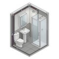 Maximizes the use of space, typical of an efficient bathroom Royalty Free Stock Photo