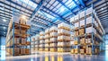Maximizing Efficiency in HighBay Warehouses Industrial Storage Solutions for Optimal Logistics and Distribution Royalty Free Stock Photo