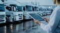 Maximizing Efficiency in Trucking Operations Through Advanced Technology and Logistics Solutions Royalty Free Stock Photo