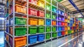 Maximizing Warehouse Space Proven Strategies for Efficient Box Stacking and Shelf Organization Royalty Free Stock Photo