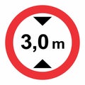 Maximum height traffic sign Royalty Free Stock Photo