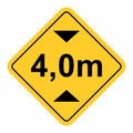 Maximum height traffic sign Royalty Free Stock Photo