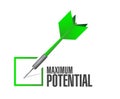 maximum potential check dart sign Royalty Free Stock Photo