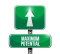 maximum potential road sign concept illustration Royalty Free Stock Photo