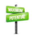 maximum potential street sign concept illustration Royalty Free Stock Photo