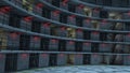 maximum security prison in round shape. 3d rendering.