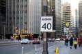 40 Maximum Sign Speed limit Royalty Free Stock Photo