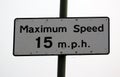 Maximum speed 15 m.p.h.