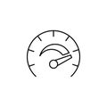 maximum speedometer indicators icon. Element of speed for mobile concept and web apps illustration. Thin line icon for website