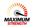 Maximum strength vector logo icon badge Royalty Free Stock Photo
