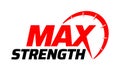 Maximum strength vector logo icon badge Royalty Free Stock Photo