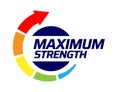 Maximum strength vector logo icon badge Royalty Free Stock Photo