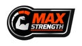 Maximum strength vector logo icon badge Royalty Free Stock Photo