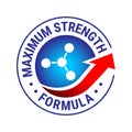 Maximum strength vector logo icon badge Royalty Free Stock Photo