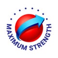 Maximum strength vector logo icon badge Royalty Free Stock Photo
