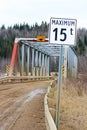Maximum weight restriction on a country bridge Royalty Free Stock Photo