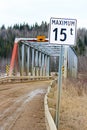 Maximum weight restriction on a country bridge