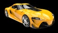 Maximum yellow striking modern sports car Royalty Free Stock Photo