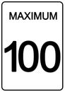 Maximun speed sign