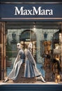 MaxMara fashion shop windows in the city center of Florence