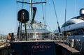 Maxy yacht PERSEUS at Olbia Harbour Royalty Free Stock Photo