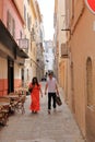 May 31 2023 - Ajaccio, Corsica, France: mediterranean culture and colour in Island capital city or town. Back streets and