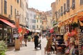 May 31 2023 - Ajaccio, Corsica, France: mediterranean culture and colour in Island capital city or town. Back streets and