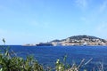 May 30 2023 - Ajaccio, Corsica, France: tourist cruise ships mooring in the harbor