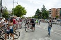 MAY 28, 2017, ALCOBENDAS, SPAIN: traditional Bicycle parade.