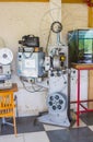 4 May 2018 An antique reel to reel cinema projector on display at the Kibbutz Elrom in the Golan heights in the North of Israel
