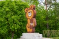 May 12, 2023 Balti, Moldova. Illustrative editorial. Olympic Bear Monument Royalty Free Stock Photo