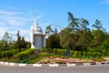 May 20, 2022 Balti Moldova. Monument to Moldovan hospitality. Welcome. Illustrative editorial Royalty Free Stock Photo