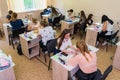 May 17, 2022 Balti Moldova. The process of creating a manicure. Illustrative editorial