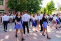 May 30, 2023 Balti, Moldova. Illustrative editorial. Homecoming dance at school Royalty Free Stock Photo