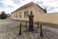 May 25, 2021 Berehove city, Transcarpathia, Ukraine. Statue of Szent Isvtan on the street of Beregovo, Ukraine. Szent Isvtan, or S