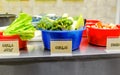 prepaired and sliced fruits and vegetables for feeding monkeys and other animals in Berlin Zoo