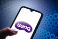 May 11, 2021, Brazil. In this photo illustration the BenQ Corporation logo seen displayed on a smartphone screen