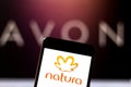 May 22, 2019, Brazil. In this photo illustration the Natura logo is displayed on a smartphone