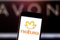 May 22, 2019, Brazil. In this photo illustration the Natura logo is displayed on a smartphone