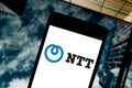 May 17, 2019, Brazil. In this photo illustration the Nippon Telegraph and Telephone Corporation NTT logo is displayed
