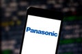 May 29, 2019, Brazil. In this photo illustration the Panasonic Corporation logo is displayed on a smartphone