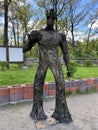 May 18, 2020. Buchansky park, the city of Bucha, Kiev region, Ukraine. Exhibition of metal statues, characters from famous science