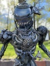 May 18, 2020. Buchansky park, the city of Bucha, Kiev region, Ukraine. Exhibition of metal statues, characters from famous science