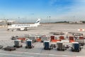 finnair airlines airplane at budapest Ferenc Liszt airport