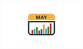 May  business bar chart Graph Calendar Logo Icon Design Royalty Free Stock Photo