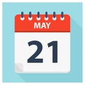 May 21 - Calendar Icon - Calendar design template