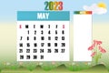 May 2023 - Calendar. Week starts on Sunday