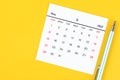 May 2022 calendar on yellow background