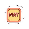 May Calender icon design vector Royalty Free Stock Photo