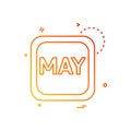 May Calender icon design vector Royalty Free Stock Photo